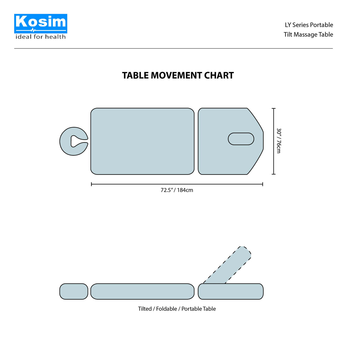 LY Series Portable Tilt Massage Table