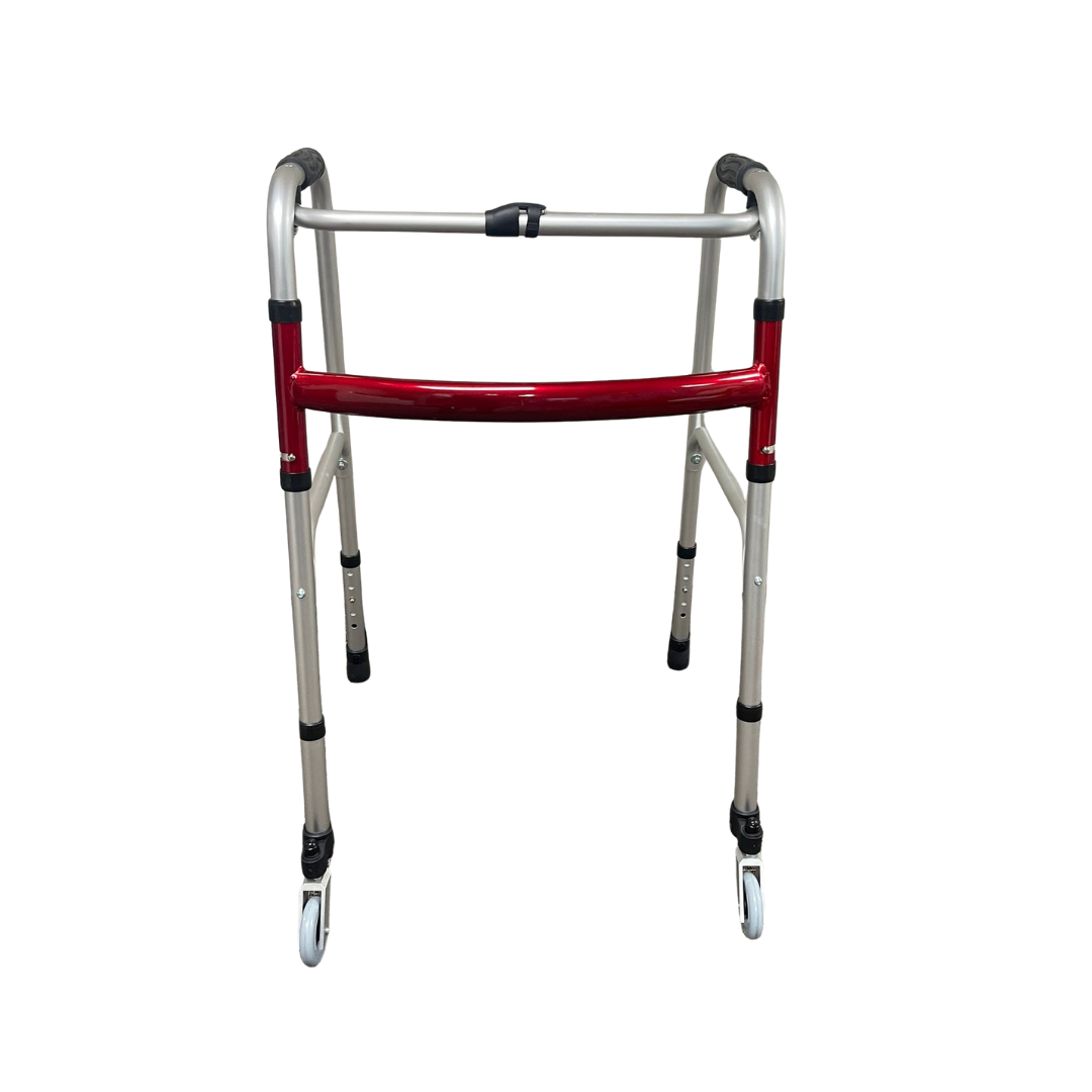 3 Plus Three All-in-one Walker with 1 button easy closure, 360-degree wheels, and dual brake system