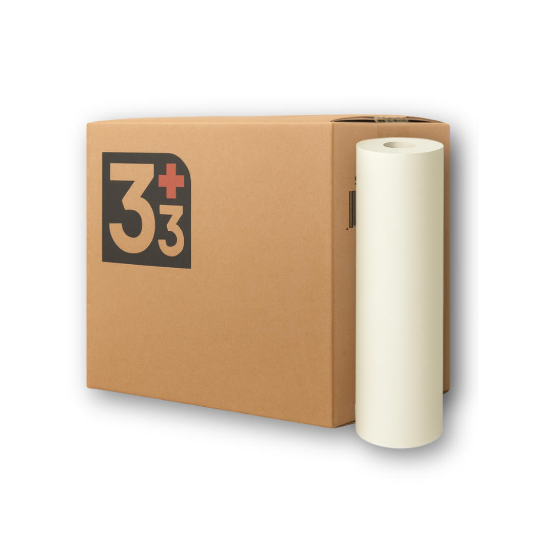 Box of 8.5" x 250 Ft Premium Smooth Headrest Paper Roll for Chiropractic Table (8 Rolls/Box)