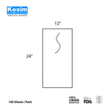 Box of 12" X 24" Smooth Paper Headrest Sheets with "S" Faceslit (1000 Sheets / Box)