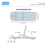 Ci Series 3 Section Deluxe Treatment Electric Table with Postural Drainage